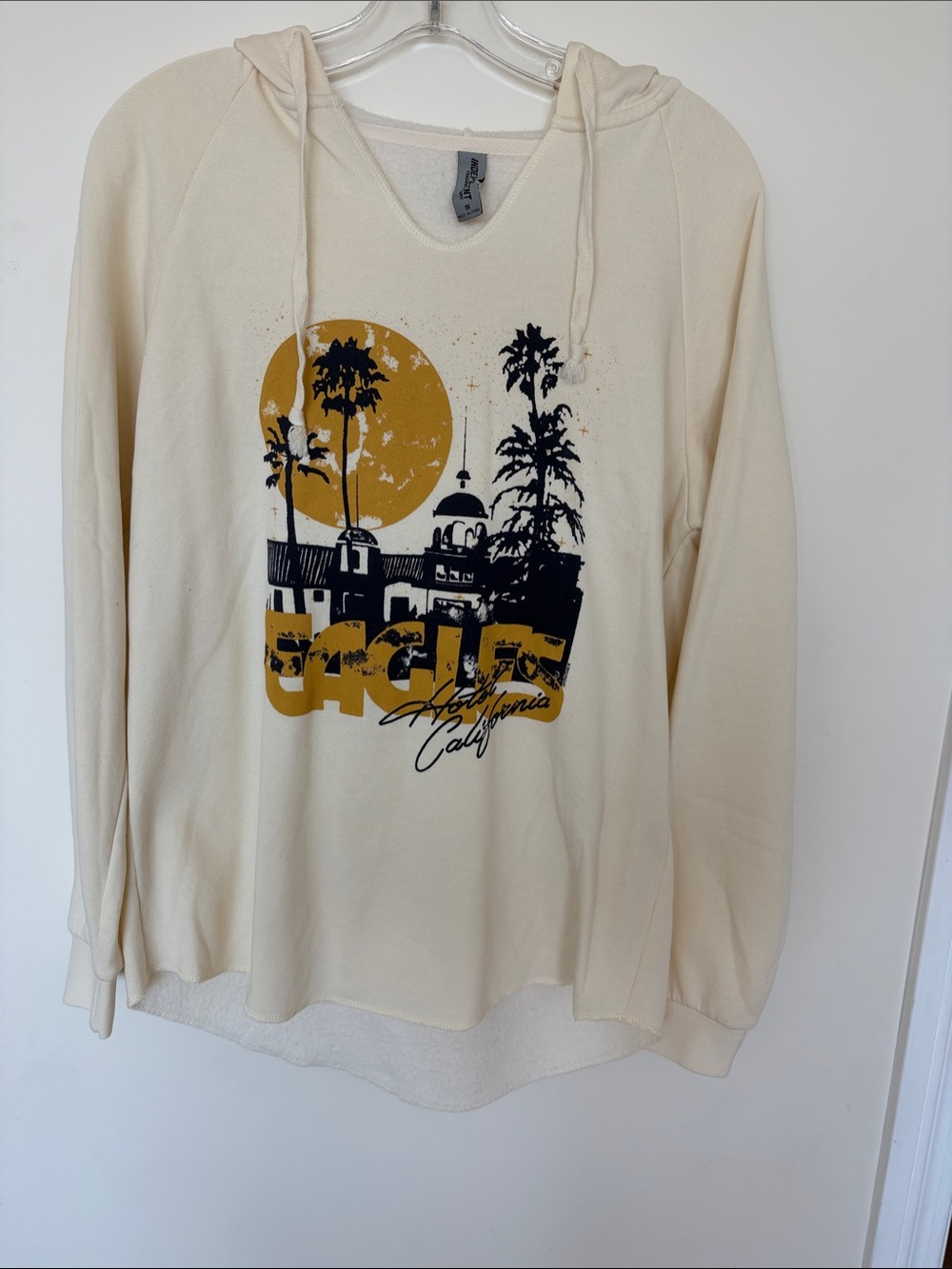 Eagles Hotel California Cream Graphic Fleece Hoodie